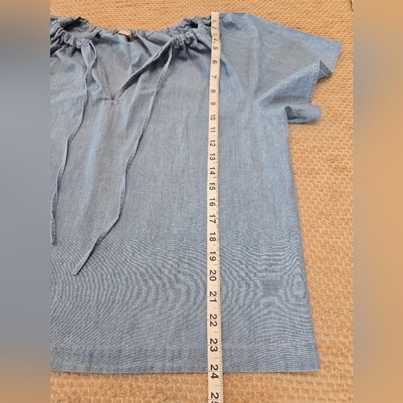 J.Crew* Cranbury Tie-neck Cotton-Poplin Top - Size Large - Picture 7 of 11